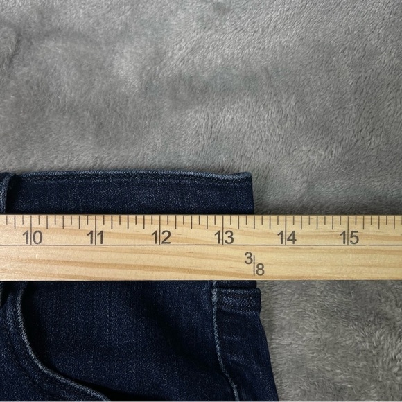 J. Brand Alana High Rise Crop Skinny Pants Dark Denim Raw Hem - Size 27 - Picture 10 of 13